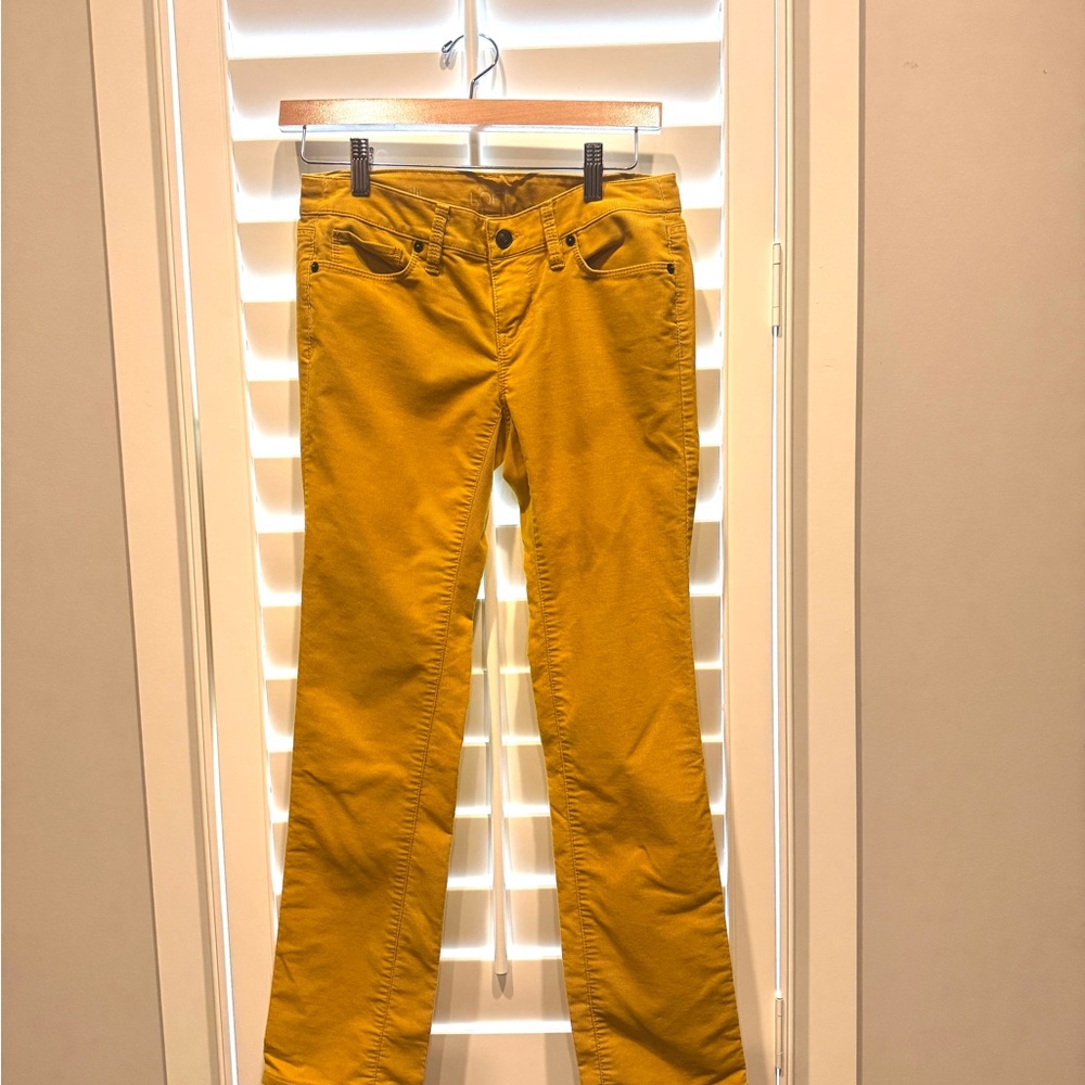 LOFT Mustard Yellow Straight-Leg Pants